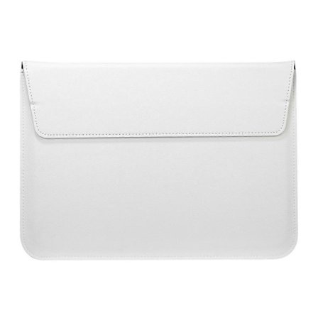 Kuvertstil PU Læder Laptop Taske Etui til MacBook Air 13,3-tommer/iPad Pro 12,9 - Hvid