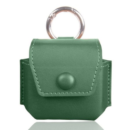 Samsung Galaxy Buds2 / Buds Pro / Live läderfodral - Svartaktig Grön