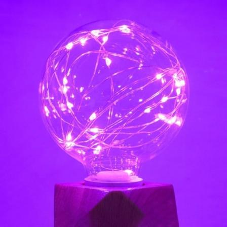 Scenlampa Koppartrådslampa LILA Purple