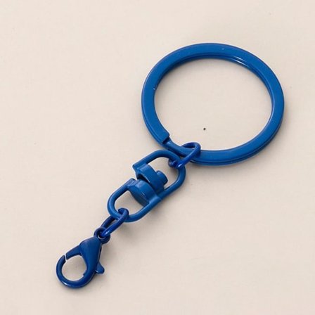 10 STK Metal Nøglering Split Ringe BLÅ 10 STK 10 STK