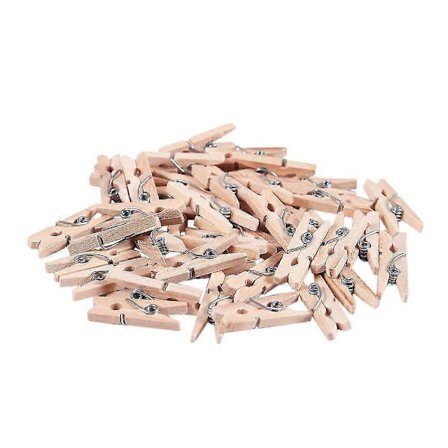 Mini Trä Kläder Foto Papper Klädnypa Hantverk Clips 25mm 40st js