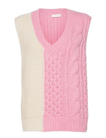 Cindi, 1342 Patchwork Multi Knit Vests Knitted Vests Rosa STINE GOYA