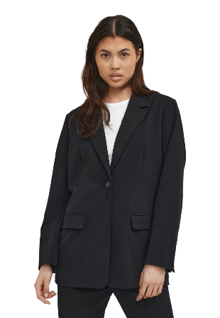 Soft Rebels Srvilja Loose Blazer - Black Jackor Dam Svart M