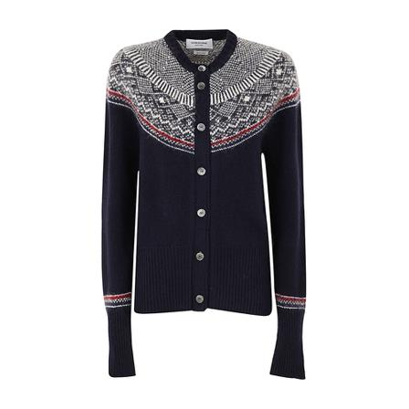 Thom Browne Crewneck Cardigan Blå, Dame Cardigans