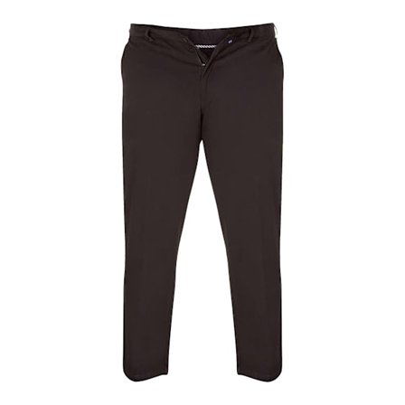 Duke Herr D555 Bruno Stretch Chino Kingsize Byxor 60L Svart