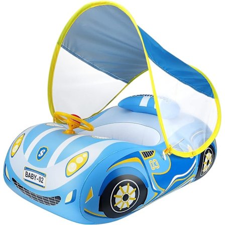 Baby med justerbar kapell och säkerhetssits poolleksak för barn 1-4 år gamla