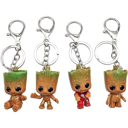 4 stk. Baby Groot nøglering Guardians of the Galaxy, Classic Mo