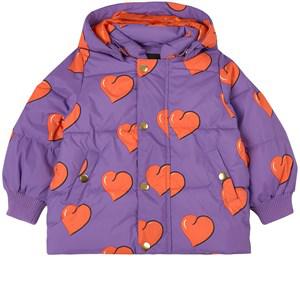 Mini Rodini Purple Hearts Puffer Jacket 140/146 cm - Coats and jackets - 140/146 cm - Purple