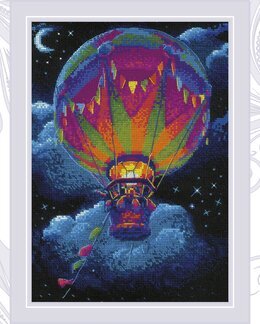 Stickpackung Bild Heißluftballon