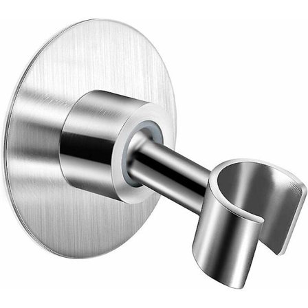 Dusjhodeholder i rustfritt stål, 350° justerbar selvklebende dusjhodeholder for bad, metall dusjholder, verktøyfri veggmontering, 6*8 cm