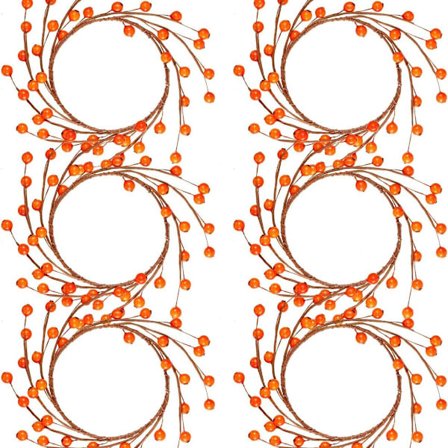 6-delt krans med mini-bær, høstkrans, KLB