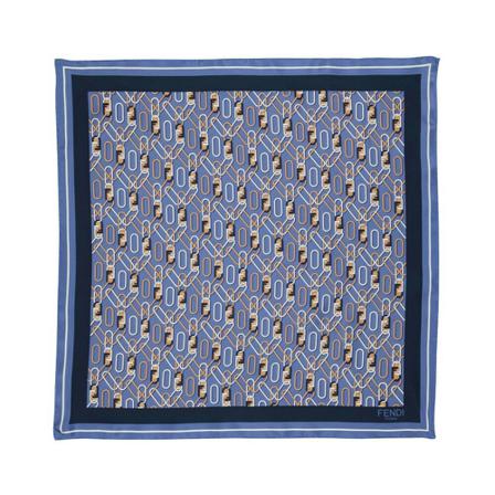 Fendi Silky Scarves blå, unisex Halsdukar, unisex, Storlek: ONE SIZE