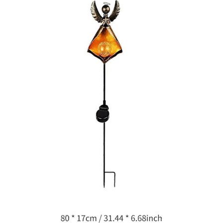 Soldrevet havelampe, udsøgt gadebelysning, stok Engel Flamme Måne LED dekor