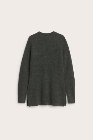 Kappahl | Ribbestrikket genser | Mørkegrå