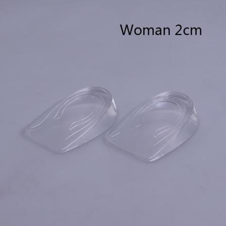 1 Par Høydeløft Herre Dame Sko Innersåle Silikon Hælinnlegg Woman 2cm