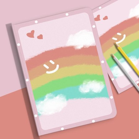 Fodral för iPad Pro 2024 13" Bok Mjuk Smiley Regnbåge Söt Tecknad Nionde Mjuk Platt