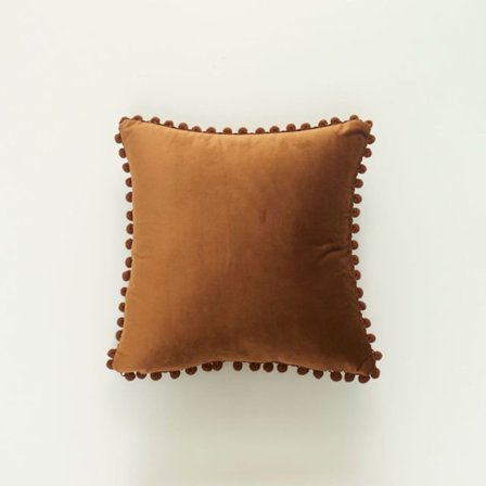 Örngott Pompoms Edges Ultra Soft Velvet Cover Soffa Soffa Svankkuddar Case