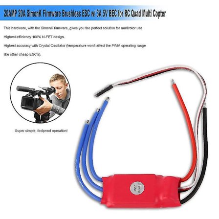 20A SimonK ESC 3A 5V BEC:llä RC-nelikoptereille