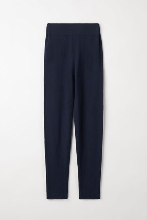 Soft Goat - Fine Knit Leggings - Women cashmere pants - XS - Navy