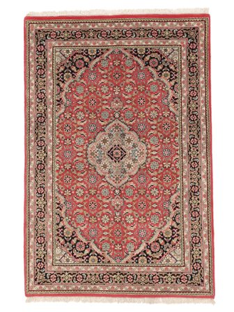 Hand Knotted Keshan Indo Rug 121X181 Wool Brown/Dark Red Small