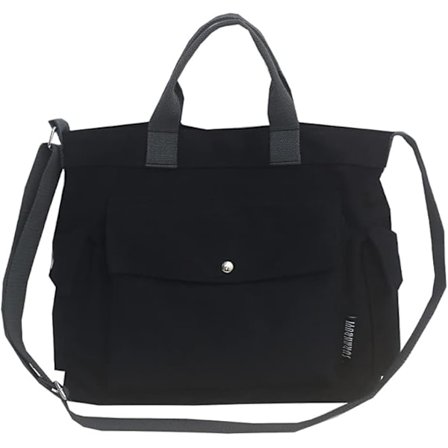 Canvas Tote Bag för Kvinnor Stor Crossbody Tote Bag med Flera Fickor Canvas Crossbody Bag Övre Handtag Axelväska Arbets Tote Väskor