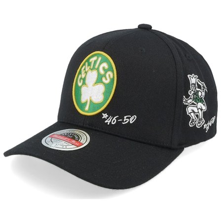 Mitchell & Ness - Boston Celtics Classic Red Hwc Timeline Black Adjustable Adjustable Black Cap - NBA @ Hatstore
