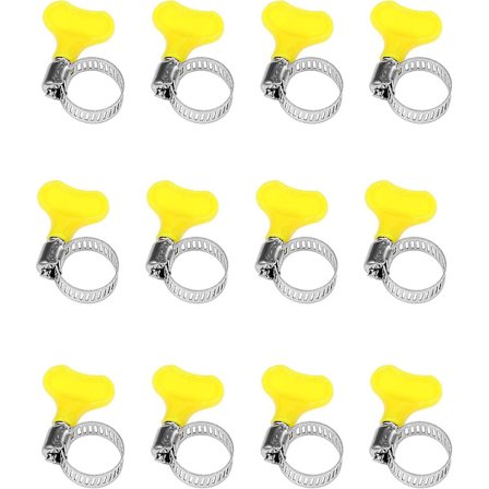 12-pack 9-16 mm rostfria rörklämmor slangklämmor