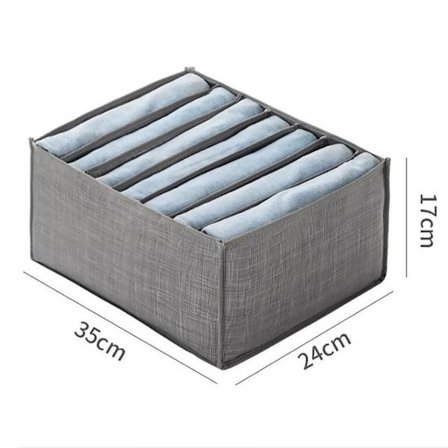 Jeans Opbevaringsboks Skabsarrangør Garderobe Tøj Ruminddelingsbokse Skuffe Jeans Sokker Adskillelse Bukser Opbevaring