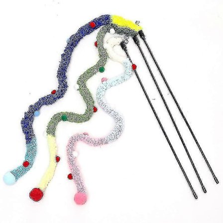 3 stk. Katte Stav Interaktive Kattelegetøj Til Indendørs Farverigt Kattelegetøj Med Klokke Og Plysbolde Kattelegetøj Sæt[HK]