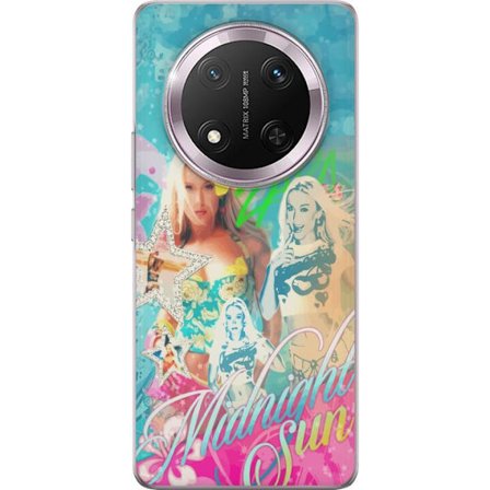 Yhteensopiva Puhelinkuori Honor Magic7 Lite Seikkailumaailma Steve, Creeper ja eläimillä värikkäässä palikkagrafiikassa