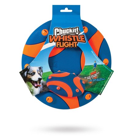 Chuckit! - Whistle Flight Visslande Frisbee Orange/Blå - Hundleksaker- För stora hundar