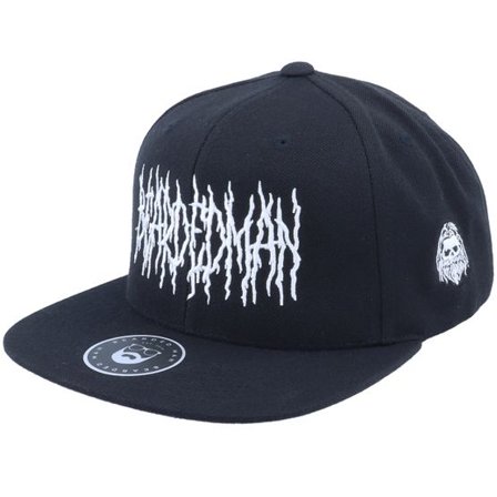 Bearded Man - Svart snapback Keps - Death Metal Logo Black Snapback @ Hatstore