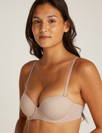 Calvin Klein Push Up Strapless - Beige - C x 85