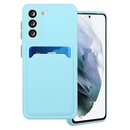 Card Holder Suojakuori For Samsung Galaxy S21 Plus - Vauvasininen