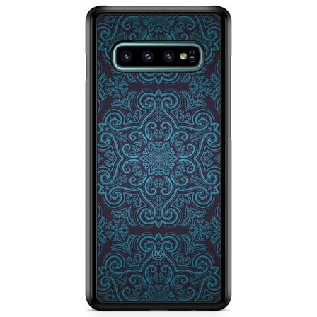 Bjornberry Skal Samsung Galaxy S10 - Blå Retromönster