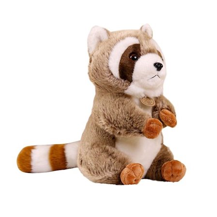 Tegneserie Ekorn/Vaskebjørn Plysjleketøy Levende 3D-utseende Mykt Kosedyr Plysjpynt Hjem Barneromsdekorasjon Dyrehagesuvenirer Julegaver Jenter