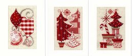 Stickpackung Karte Weihnachtsdeko 3-er Pack