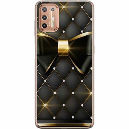 Motorola Moto G9 Plus Mjukt Skal - Gyllene Rosett