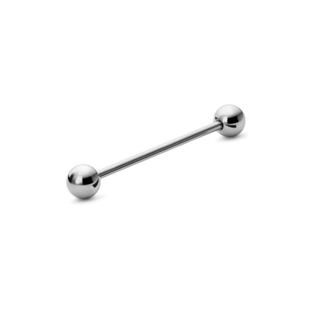 Ezüst tónusú titán golyós végű industrial piercing – 24 mm for Men - Piercing ékszerek