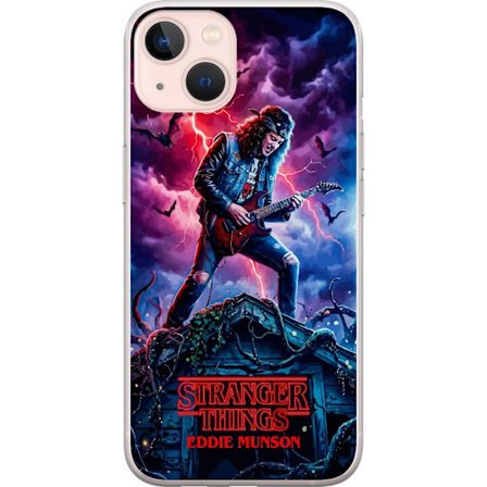 Kompatibel Mobilcover til Apple iPhone 13 mini Eddie Munson spiller guitar på et tag i en lynstorm fra Stranger Things