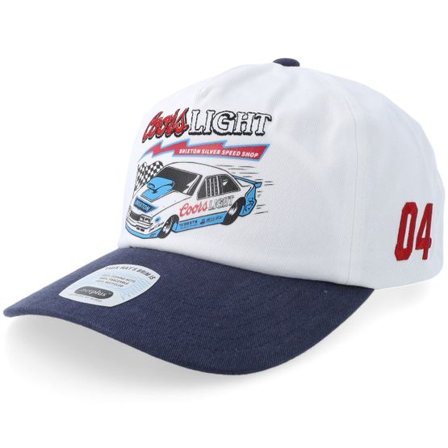 Brixton - Vit adjustable Keps - Coors Light Blower White/Navy @ Hatstore