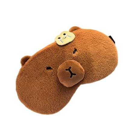 Capybara Tecknad Ögonmask Plysch Komfort Ögonmask Skydd för Sömn och Avkoppling