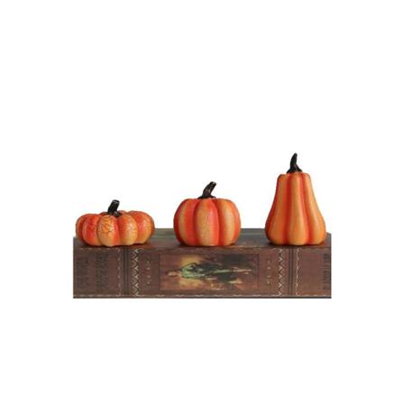 Pumpa Lampuppsättning Av 3 Stycken - Halloween -dekoration - Min