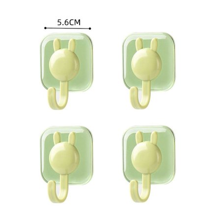 4st Spårlös Krok Vägg Dörrhållare GRÖN