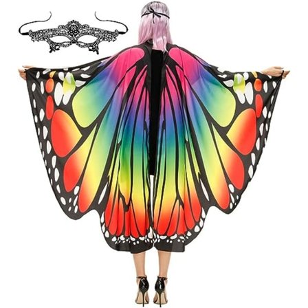 Butterfly Wings Kostym Vuxen Halloween Butterfly Cape