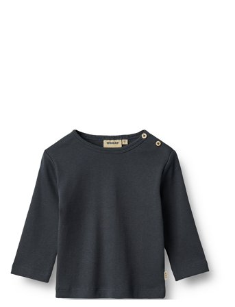 Wheat T-Shirt L/S Milo - Navy - 74