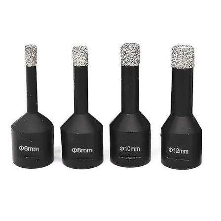 4 stk 6-12mm M14 Tråd Tørr Vakuum Loddet Diamant Borhull Sag