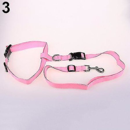 Running Dog Pet Products Dragkabel Koppelledare Dragbälte Hundkoppel (Rosa)