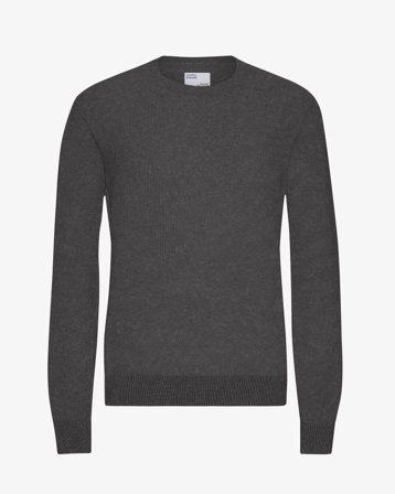 Light Merino Wool Crew - Lava Grey XS