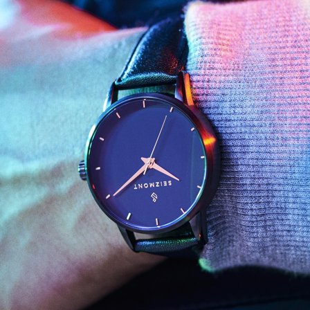 Onknown | Montre en acier inoxydable noir pour hommes - Montres bracelet - pour Hommes - Seizmont